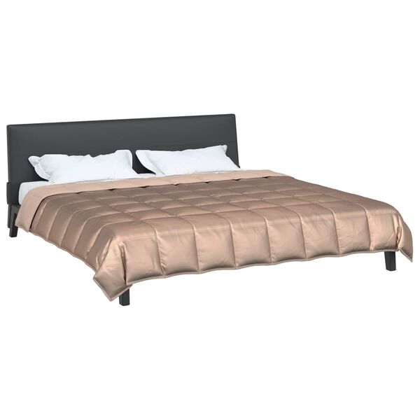 vidaXL Prikr&yacute;vka na cel&yacute; rok Zlat&aacute; 220 x 200 cm Sat&eacute;n a mikrovl&aacute;kno