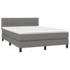 vidaXL Boxspring posteľ s matracom tmavosivá 140x200 cm látka