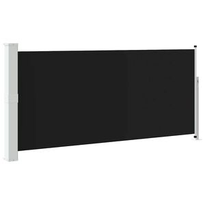 vidaXL Zaťahovacia bočn&aacute; mark&iacute;za čierna 140 x 314 cm