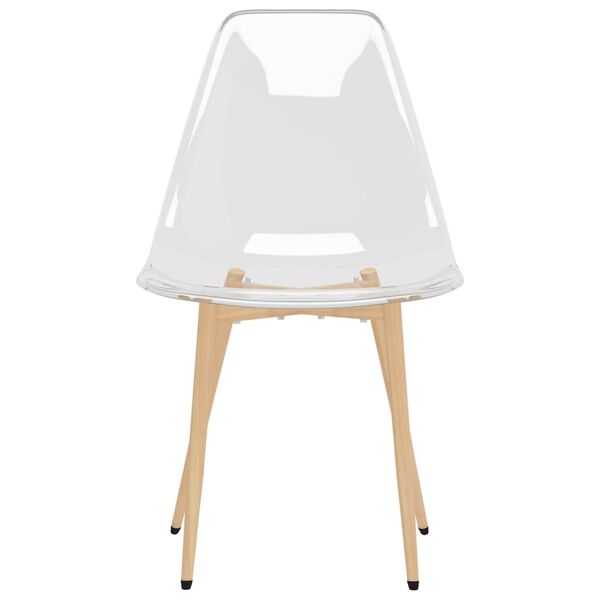 vidaXL Jedálenské stoličky 4 ks priehľadné PET