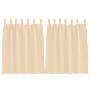 vidaXL Z&aacute;clony na zatemnenie s kr&uacute;žkami 2 ks Kr&eacute;mov&aacute; 140 x 140 cm