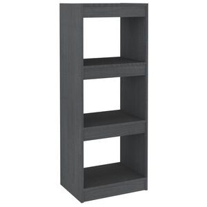 vidaXL Knižnica/deliaca stena siv&aacute; 40x30x103,5 cm mas&iacute;vna borovica