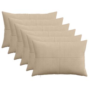 vidaXL Poťah na podložku 6 pcs ALMELO Sivohned&aacute; 30 x 50 cm man&scaron;estr