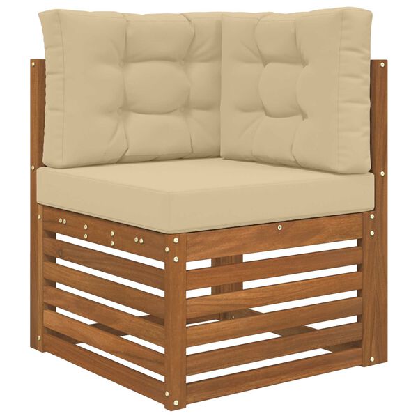 vidaXL Vank&uacute;&scaron; na vonkaj&scaron;iu pohovku 3 pcs B&eacute;žov&aacute; Polyester