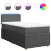 vidaXL Boxspring posteľ s matracom tmavosiv&aacute; 90x200 cm l&aacute;tka