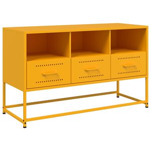 vidaXL TV skrinka horčicovožlt&aacute; 100,5x39x60,5 cm oceľ