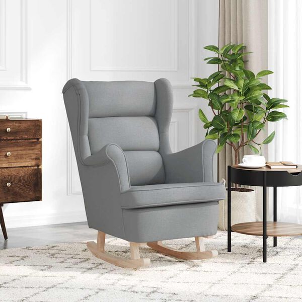 VidaXL Hojdacie kreslo Svetlosiv&aacute; 74x90x102 cm L&aacute;tka