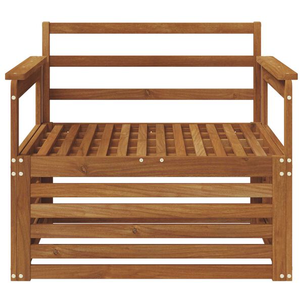 vidaXL 2 Kus Pohovka s opierkami Pevn&eacute; ak&aacute;ciov&eacute; drevo Pr&iacute;rodn&aacute;