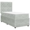 vidaXL Posteľ boxspring s matracom Svetlosiv&aacute; 90 x 200 cm Zamat