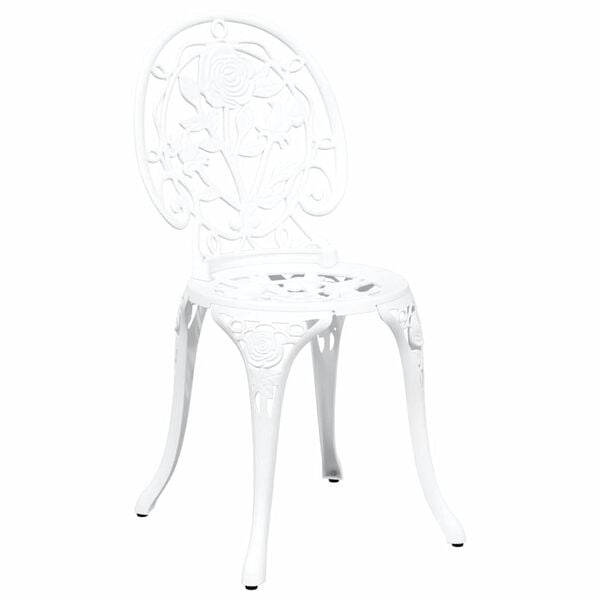 vidaXL Z&aacute;hradn&yacute; bistro set 3 pcs Biela Hlin&iacute;k