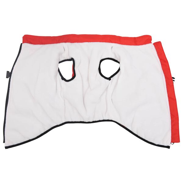 vidaXL Ps&iacute; kab&aacute;t s postrojom Červen&aacute; L52 Fl&iacute;s a polyester