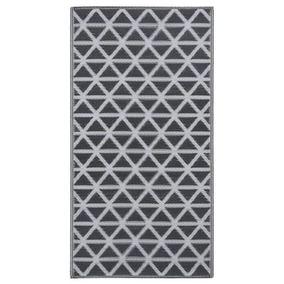 vidaXL Vonkajší koberec čierny 160x230 cm PP
