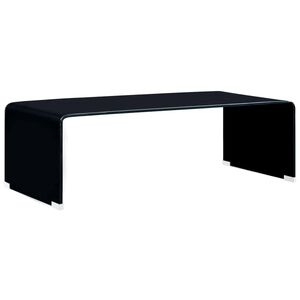 vidaXL Konferenčn&yacute; stol&iacute;k, čierny 98x45x31 cm, tvrden&eacute; sklo