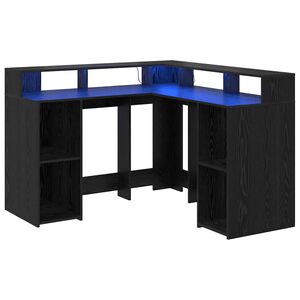 vidaXL St&ocirc;l Čierny dub Kompozitn&eacute; drevo 130 x 130 x 91 cm