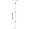 vidaXL Plotové stĺpy 7 pcs Strieborná Ø32mm 200 cm Pozinkovaná oceľ