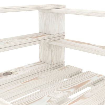 vidaXL 6-dielna záhradná sedacia súprava paletové drevo biela