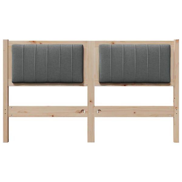 vidaXL Čal&uacute;nen&eacute; čelo postele Hned&aacute; 135 cm Mas&iacute;vne borovicov&eacute; drevo