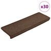 vidaXL Schodov&eacute; rohože 30 ks 65x21x4 cm k&aacute;vovohned&eacute; s obdĺžnikov&yacute;m okrajom