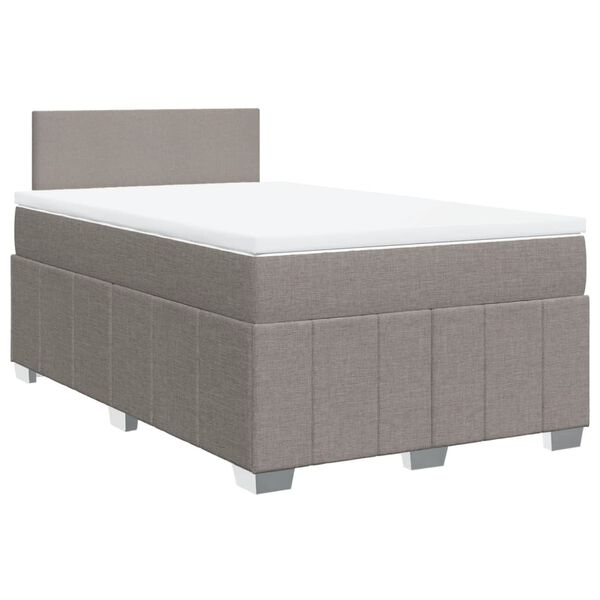 vidaXL Boxspring posteľ s matracom sivohned&yacute; 120x200 cm l&aacute;tka