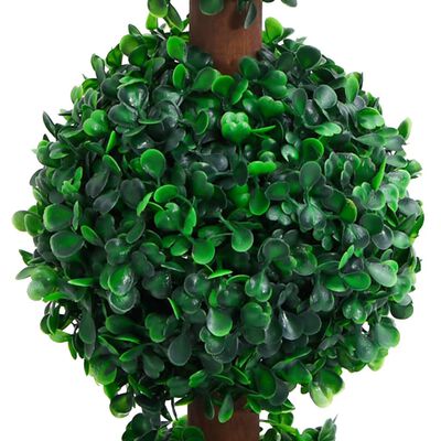 vidaXL Umelý krušpán v tvare gule s kvetináčom zelený 90 cm