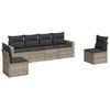 vidaXL 6-dielna z&aacute;hradn&aacute; sedacia s&uacute;prava s podložkami svetlosiv&aacute;