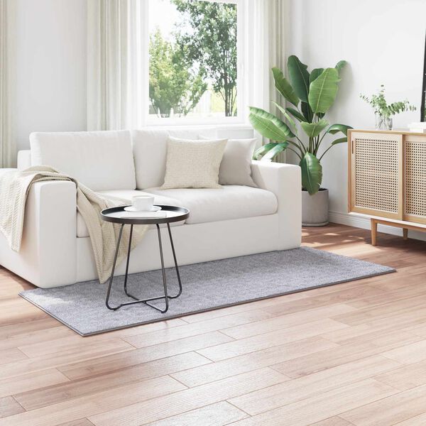 vidaXL Kusov&eacute; koberce Obdĺžnikov&yacute; HUARTE Siv&aacute; 200 x 80 cm Polyester