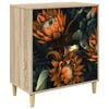 vidaXL Př&iacute;born&iacute;k LOCHEM Oranžov&yacute; vzor 66 x 36,5 x 75 cm Sonoma