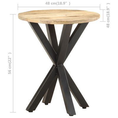 vidaXL Príručný stolík 48x48x56 cm mangovníkový masív