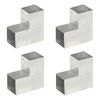 vidaXL Tr&aacute;mov&eacute; spojky 4 ks v tvare L 101x101 mm pozinkovan&yacute; kov