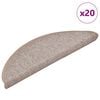 vidaXL Schodov&eacute; rohože 20 ks 56x17x3 cm svetlohned&eacute; polkruhov&eacute;