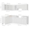 vidaXL 11-dielna sada kuchynských skriniek Lyon biela drevotrieska