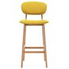 vidaXL Barové stoličky 2 ks horčicovo-žlté látkové