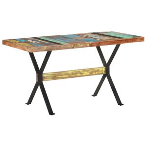 vidaXL Jed&aacute;lensk&yacute; st&ocirc;l 140x70x76 cm, recyklovan&yacute; mas&iacute;v
