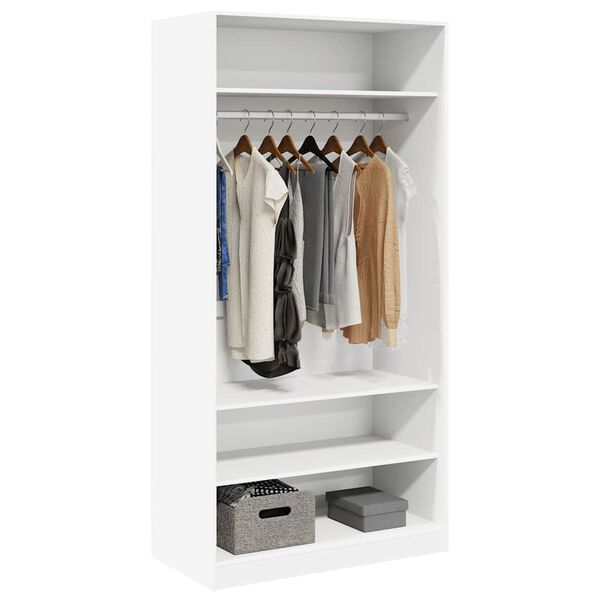 vidaXL &Scaron;atn&iacute;k, biely 100x50x200 cm, kompozitn&eacute; drevo