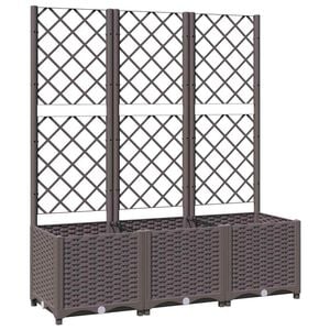vidaXL Z&aacute;hradn&yacute; kvetin&aacute;č s mriežkou hned&yacute; 120x40x136 cm PP