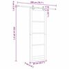 vidaXL Posuvné dvere Hnedá 83 x 232 cm Masívne borovicové drevo