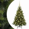 vidaXL Umel&yacute; vianočn&yacute; stromček s vianočn&yacute;mi guľami 150 cm 150 LED