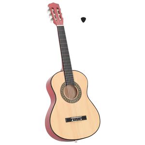 vidaXL Klasická gitara pre začiatočníkov a deti 1/2 34" lipové drevo