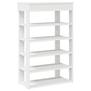 vidaXL Reg&aacute;l na top&aacute;nky biely 60x30x98 cm spracovan&eacute; drevo