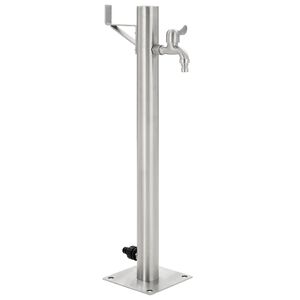 vidaXL Z&aacute;hradn&yacute; stĺpik na vodu, nehrdzavej&uacute;ca oceľ, okr&uacute;hly 65 cm