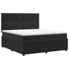 vidaXL Posteľ boxspring s matracom Čierna 140 x 190 cm Zamat