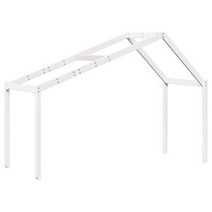 vidaXL Strecha na detsk&uacute; posteľ biela 213x95,5x144,5 cm borovic. mas&iacute;v