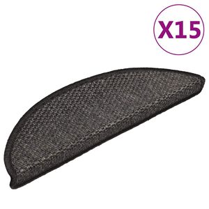 vidaXL Samolepiace n&aacute;&scaron;ľapy vzhľad sisalu 15 ks 56x17x3 cm antracitov&eacute;