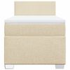 vidaXL Boxspring posteľ s matracom krémová 100x200 cm látka