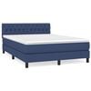 vidaXL Posteľn&yacute; r&aacute;m boxspring s matracom modr&yacute; 140x200 cm l&aacute;tka
