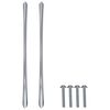vidaXL rukov&auml;ť 2 pcs Strieborn&aacute; 107 x 3.6 x 23 mm Nerezov&aacute; oceľ
