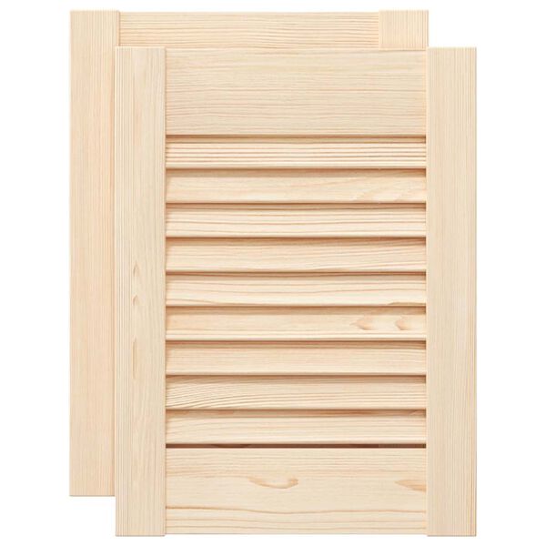vidaXL dvierka skriniek Louvred Design 2 ks 39,5x29,5cm masív borovica