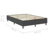 vidaXL Posteľ boxspring tmavošedá látková 140x200 cm