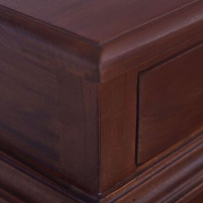 vidaXL Nočný stolík klasický hnedý 35x30x60 cm masívne mahagónové drevo