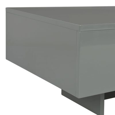 vidaXL Konferenčný stolík vysoký lesk sivý 85x55x31 cm MDF